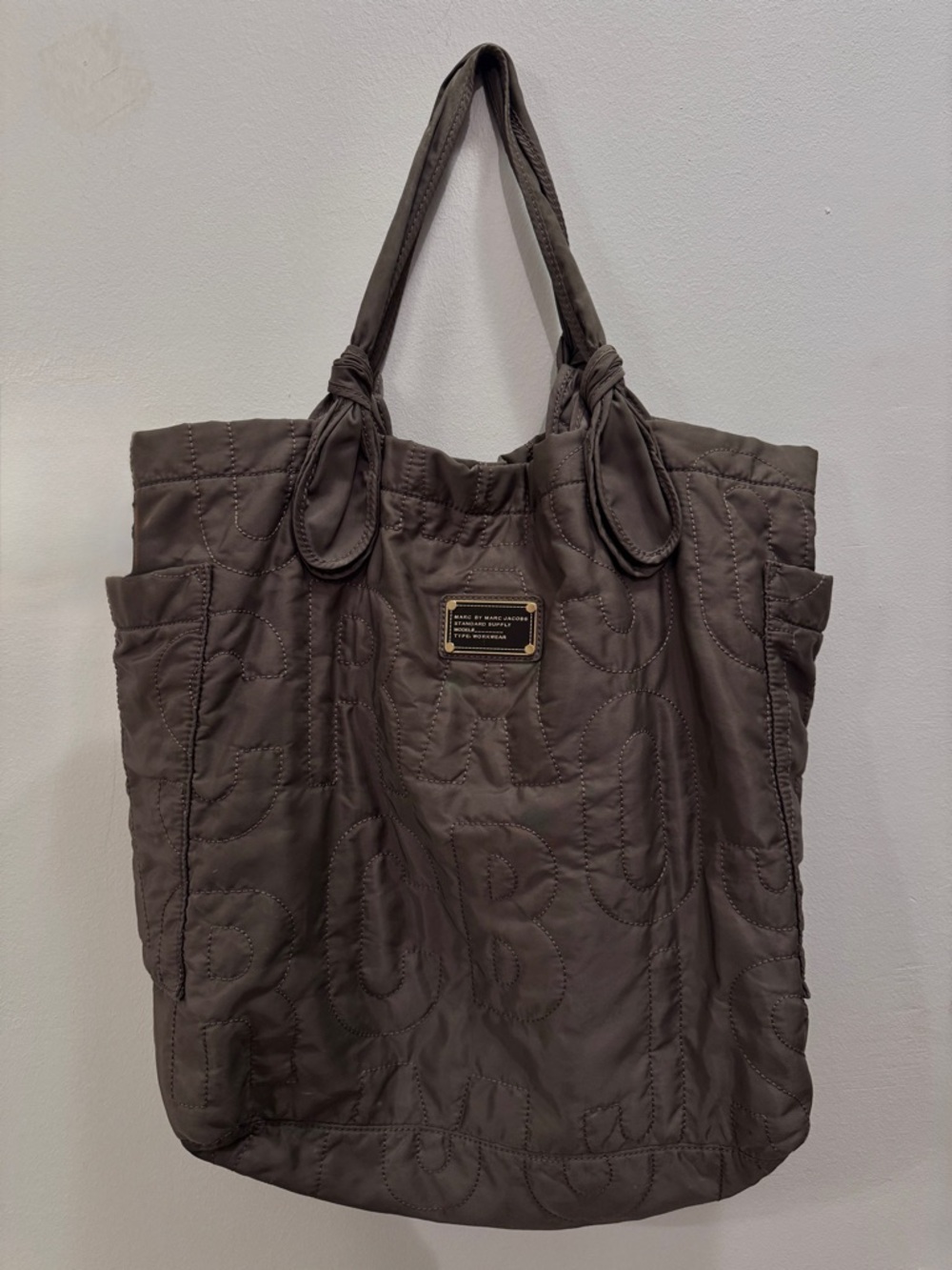 Marc by Marc Jacobs Quilted Tote in Grey/Brown